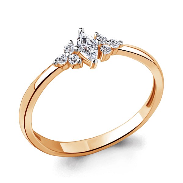 Кольцо Аквамарин - Золото 375, Фианит (арт. 68999А.8)