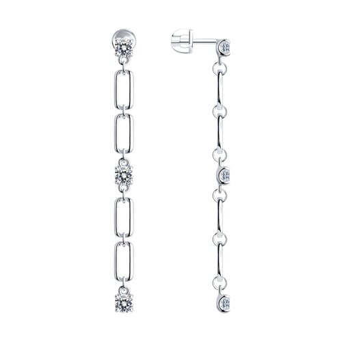 Серьги SOKOLOV - Серебро 925, Фианит (арт. 94025855)