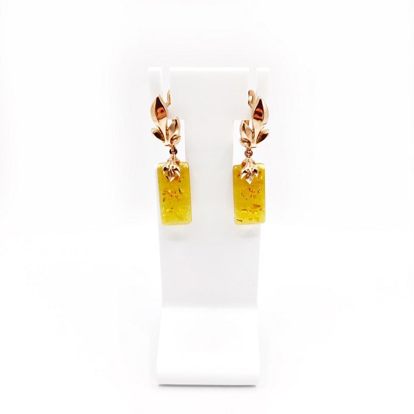 Серьги Максипром - Серебро 925, Янтарь (арт. 220 1101 204)