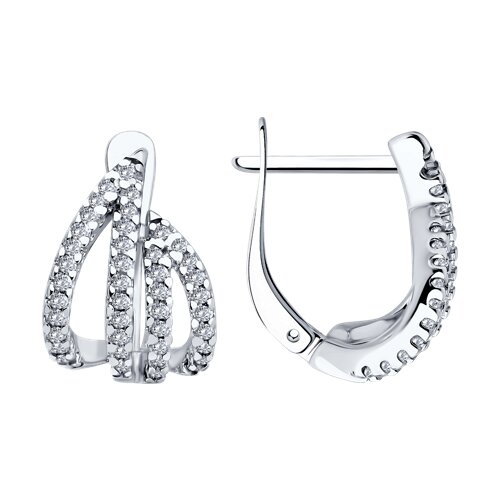 Серьги SOKOLOV - Серебро 925, Фианит (арт. 94026674)