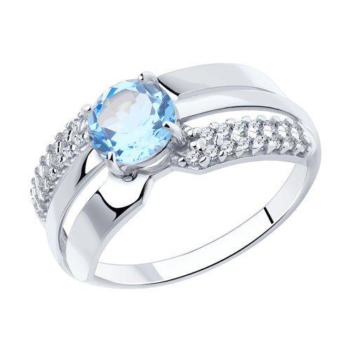 Кольцо Diamant - Серебро 925, Топаз, Фианит (арт. 94-310-00794-1)