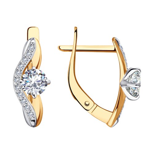 Серьги SOKOLOV - Золото 585, Фианит (арт. 51-120-02031-1)