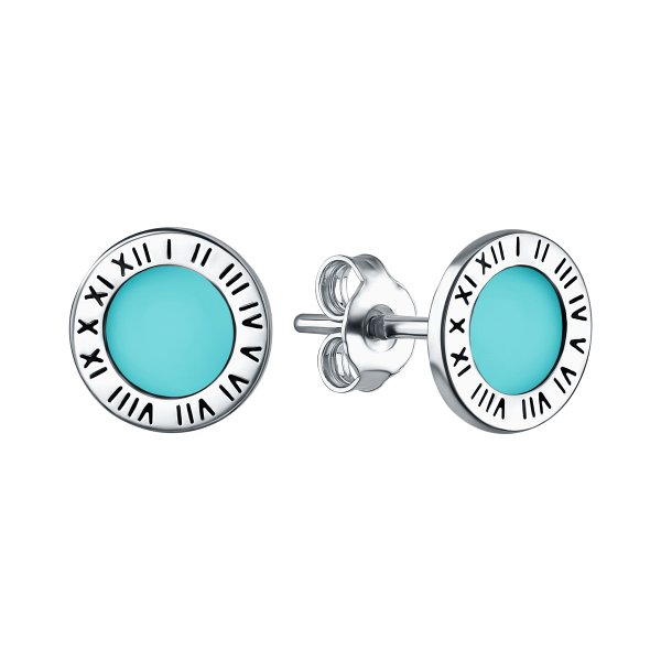 Серьги Talant - Серебро 925, Эмаль (арт. 12-7Ч-0000-15084)