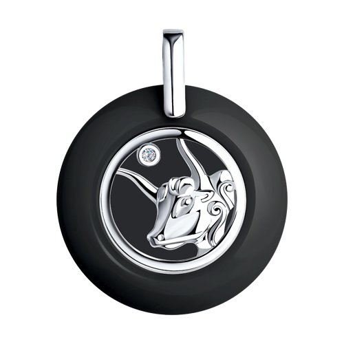 Подвеска Diamant - Серебро 925, Керамика, Фианит (арт. 94-130-01251-1)