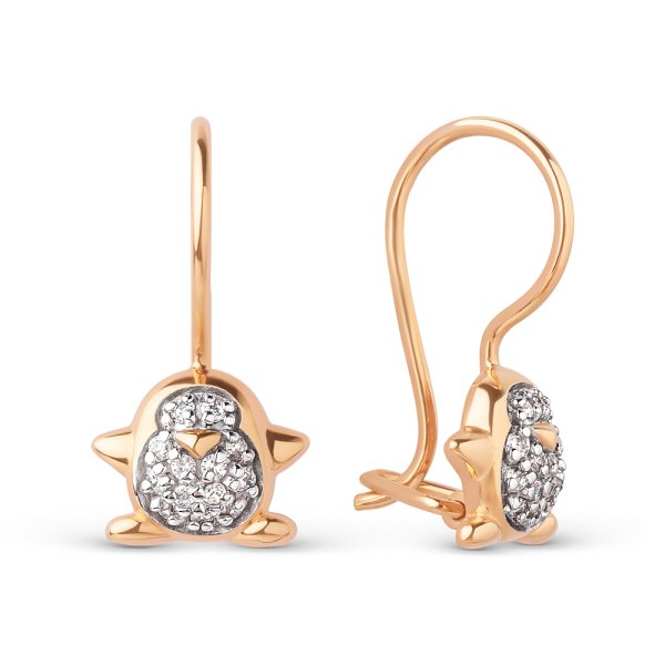 Серьги ЮФ Династия - Золото 375, Фианит (арт. 032332-5102)