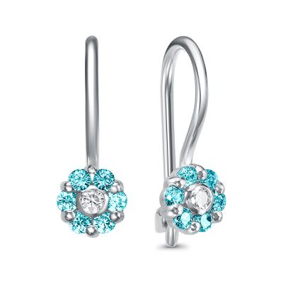 Серьги Иллада - Серебро 925, Фианит (арт. с121046)