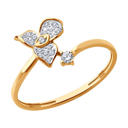 Кольцо SOKOLOV - Золото 585, Фианит (арт. 019517)