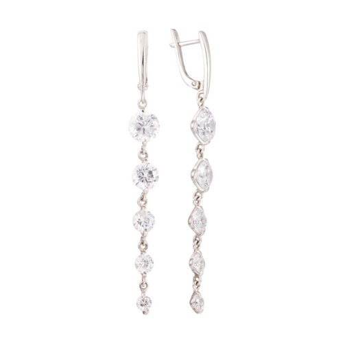 Серьги Мастер Клио - Серебро 925, Фианит (арт. 22С0398Д)