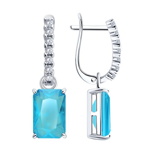 Серьги SOKOLOV - Серебро 925, Кварц, Фианит (арт. 94027742)