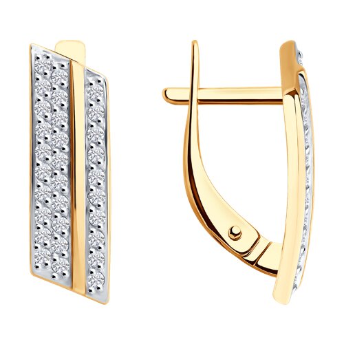 Серьги SOKOLOV - Золото 585, Фианит (арт. 0200559)