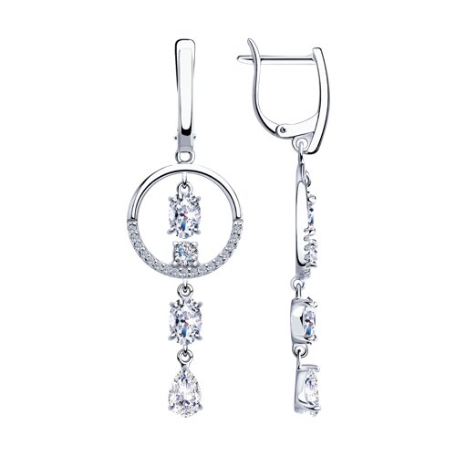 Серьги SOKOLOV - Серебро 925, Фианит (арт. 94023403)