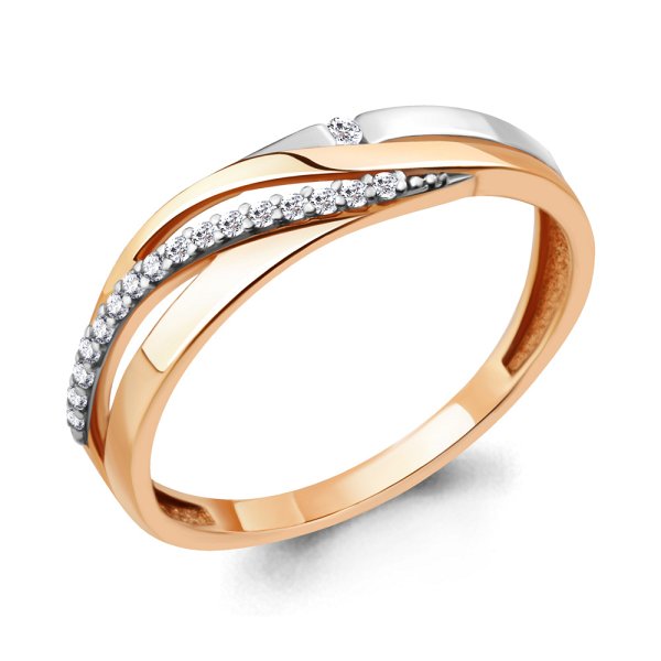 Кольцо Аквамарин - Золото 375, Фианит (арт. 64390А.8)