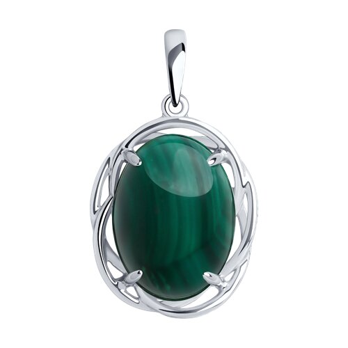Подвеска Diamant - Серебро 925, Малахит (арт. 94-330-00912-2)