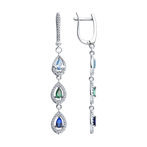 Серьги SOKOLOV - Серебро 925, Фианит (арт. 94026640)