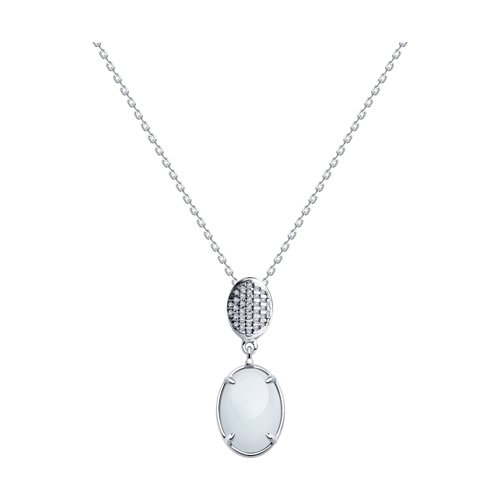 Колье SOKOLOV - Серебро 925, Лунный камень, Фианит (арт. 83070030)
