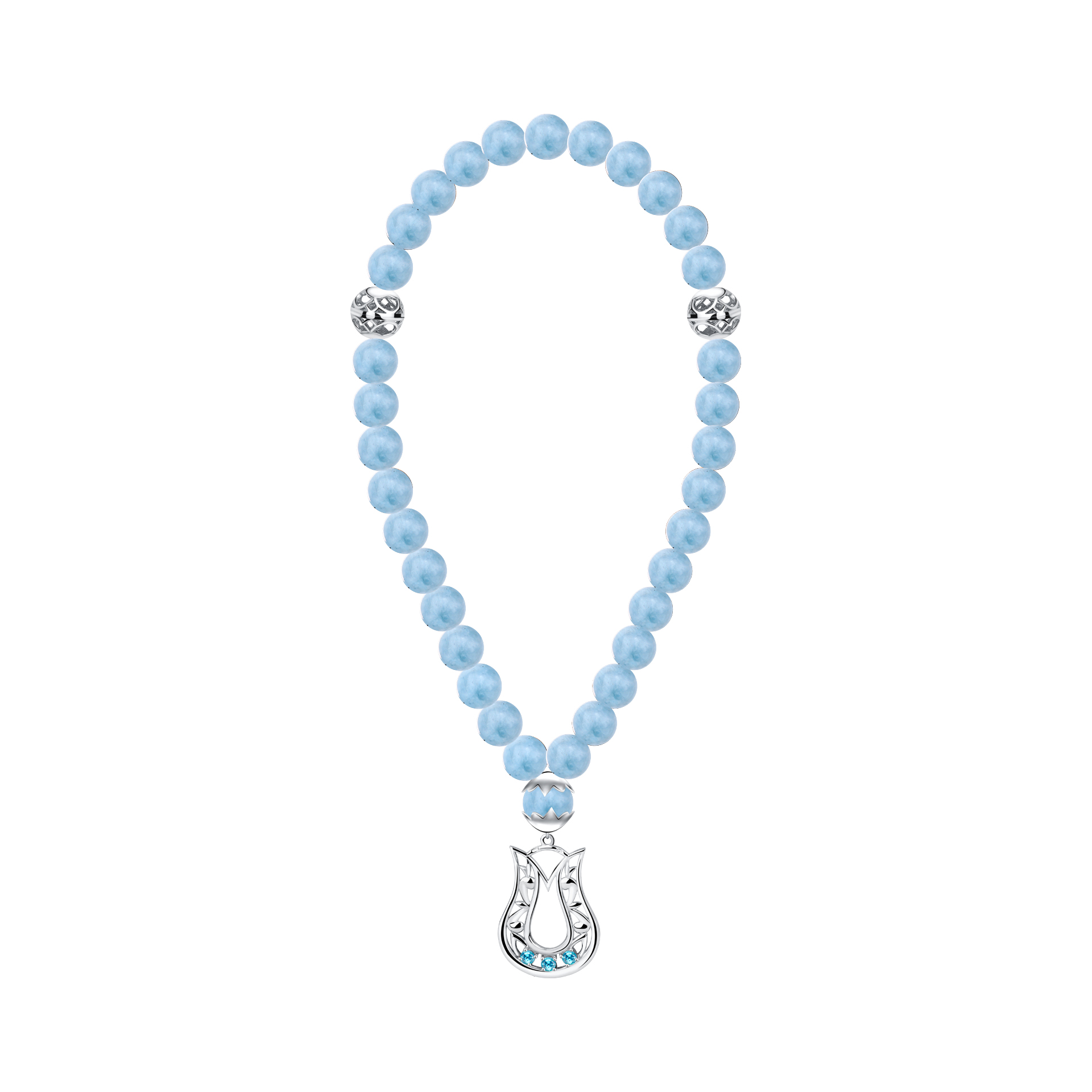 Сувенир Talant - Серебро 925, Аквамарин, Фианит (арт. 81-72-00А0-60127)
