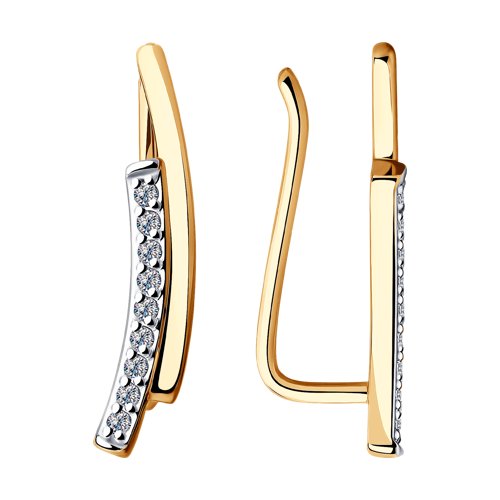 Серьги SOKOLOV - Золото 585, Фианит (арт. 028578)