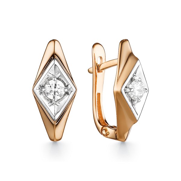 Серьги ЮК Гранат - Золото 585, Фианит (арт. 21803696)