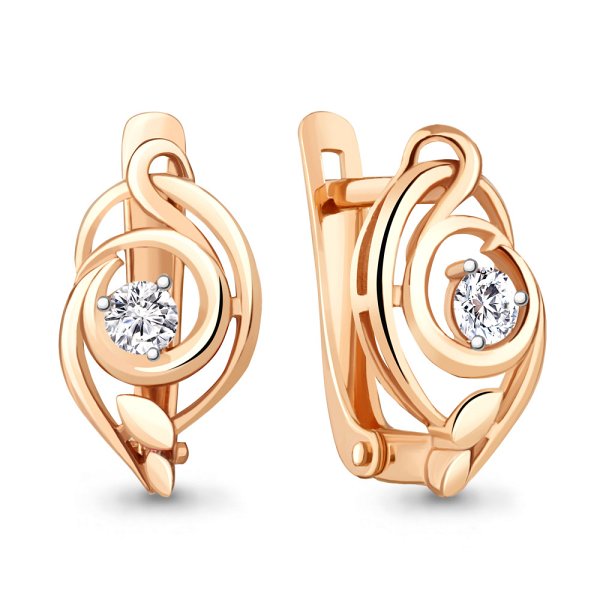 Серьги Аквамарин - Серебро 925, Фианит (арт. 49233А.6)