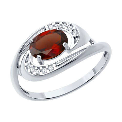 Кольцо Diamant - Серебро 925, Гранат, Фианит (арт. 94-310-02685-3)