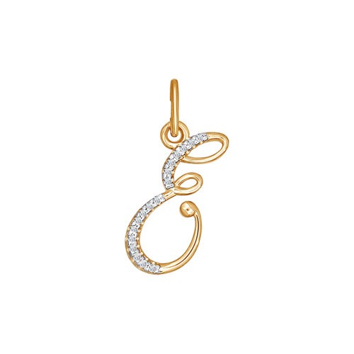 Подвеска SOKOLOV - Золото 585, Фианит (арт. 034530)