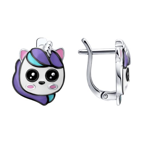 Серьги Diamant - Серебро 925, Эмаль (арт. 94-120-00106-1)