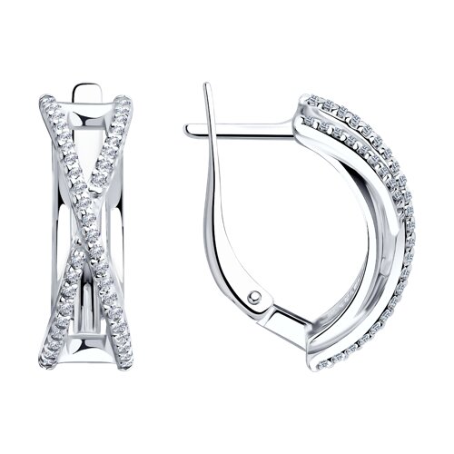 Серьги SOKOLOV - Серебро 925, Фианит (арт. 94025718)