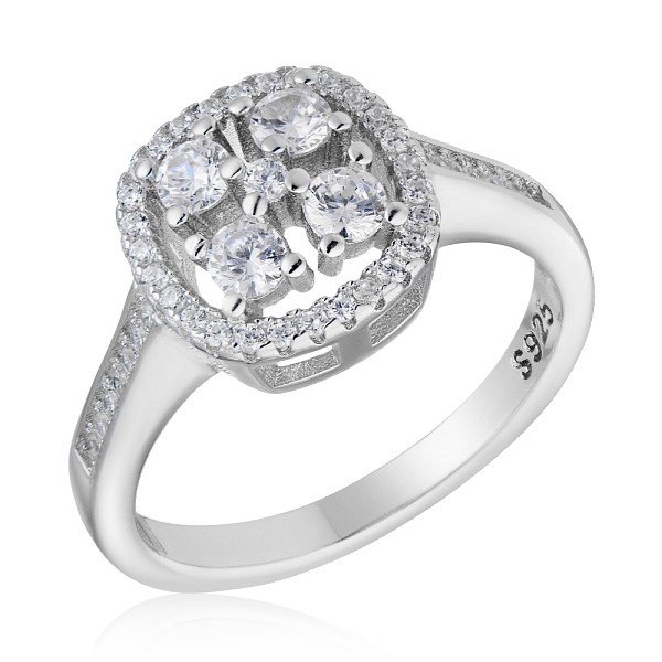 Кольцо Альфа-Карат - Серебро 925, Фианит (арт. SET16888R)