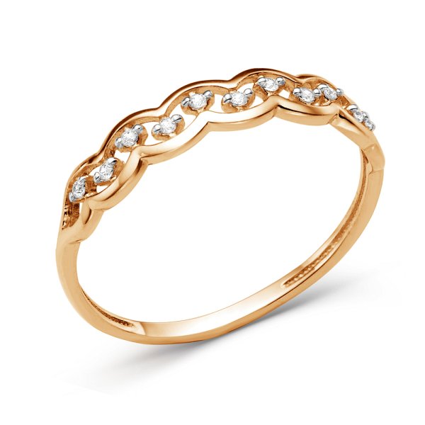 Кольцо ЮФ Династия - Золото 585, Фианит (арт. 000671-1102)