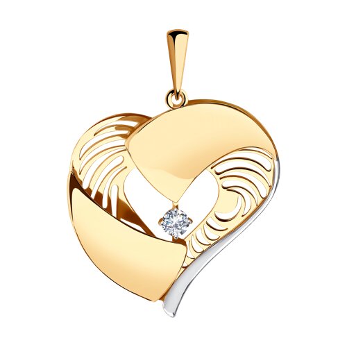 Подвеска SOKOLOV - Золото 585, Фианит (арт. 036266)