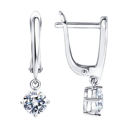 Серьги SOKOLOV - Серебро 925, Фианит (арт. 94026550-91)