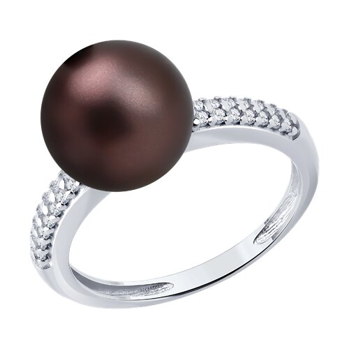 Кольцо Diamant - Серебро 925, Жемчуг синтетический, Фианит (арт. 94-110-00090-1)