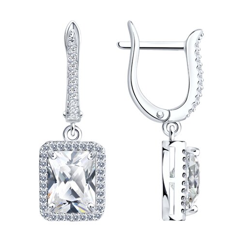 Серьги SOKOLOV - Серебро 925, Фианит (арт. 94026238-91)