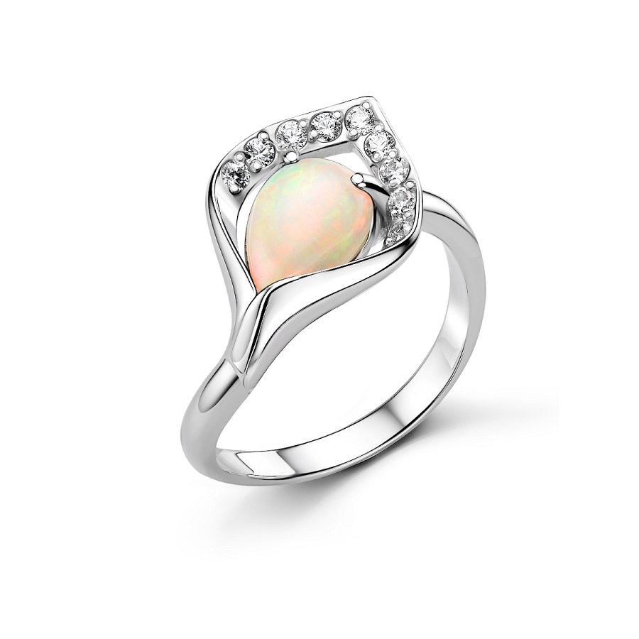 Кольцо Дар - Серебро 925, Опал, Фианит (арт. К-5242рк117000)