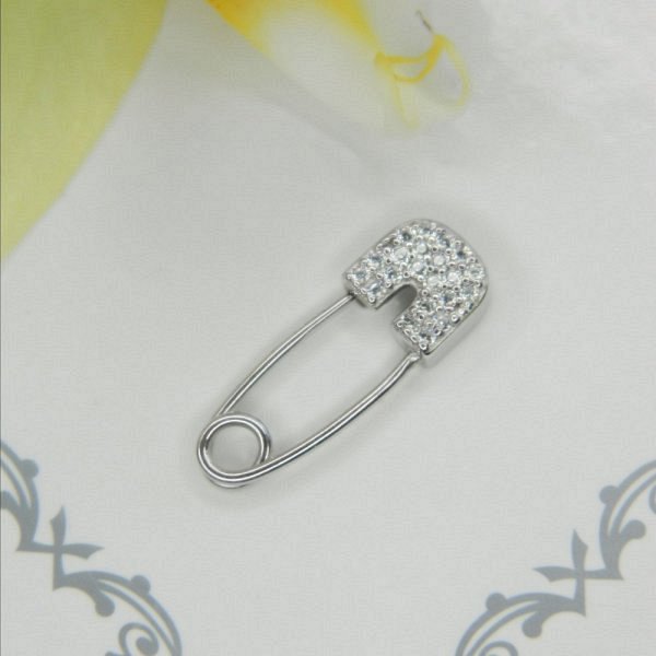 Булавка Галатея - Серебро 925, Фианит (арт. 9014.1)