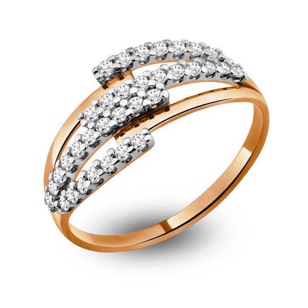 Кольцо Аквамарин - Золото 375, Фианит (арт. 61969А.8)