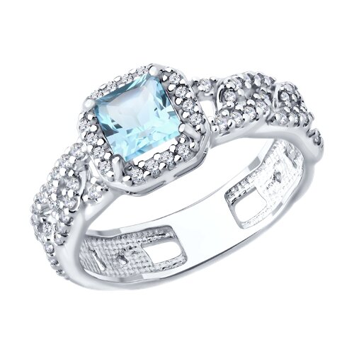 Кольцо SOKOLOV - Серебро 925, Топаз, Фианит (арт. 92014927)