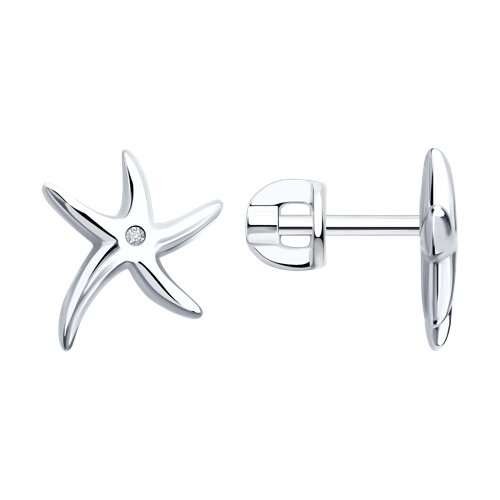 Серьги Diamant - Серебро 925, Фианит (арт. 94-122-002658-1)