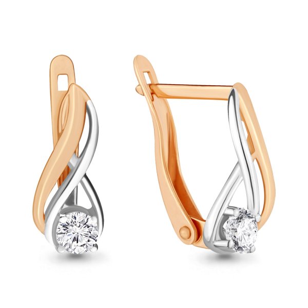 Серьги Аквамарин - Золото 375, Фианит (арт. 435751.8)