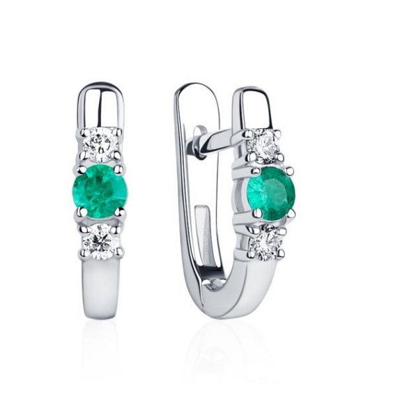 Серьги Platinum Lab. - Платина 950 (арт. ПС-042ИБр-01)