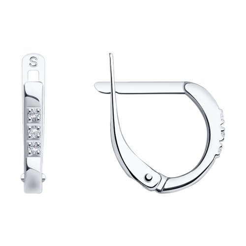 Серьги SOKOLOV - Серебро 925, Фианит (арт. 94020086)