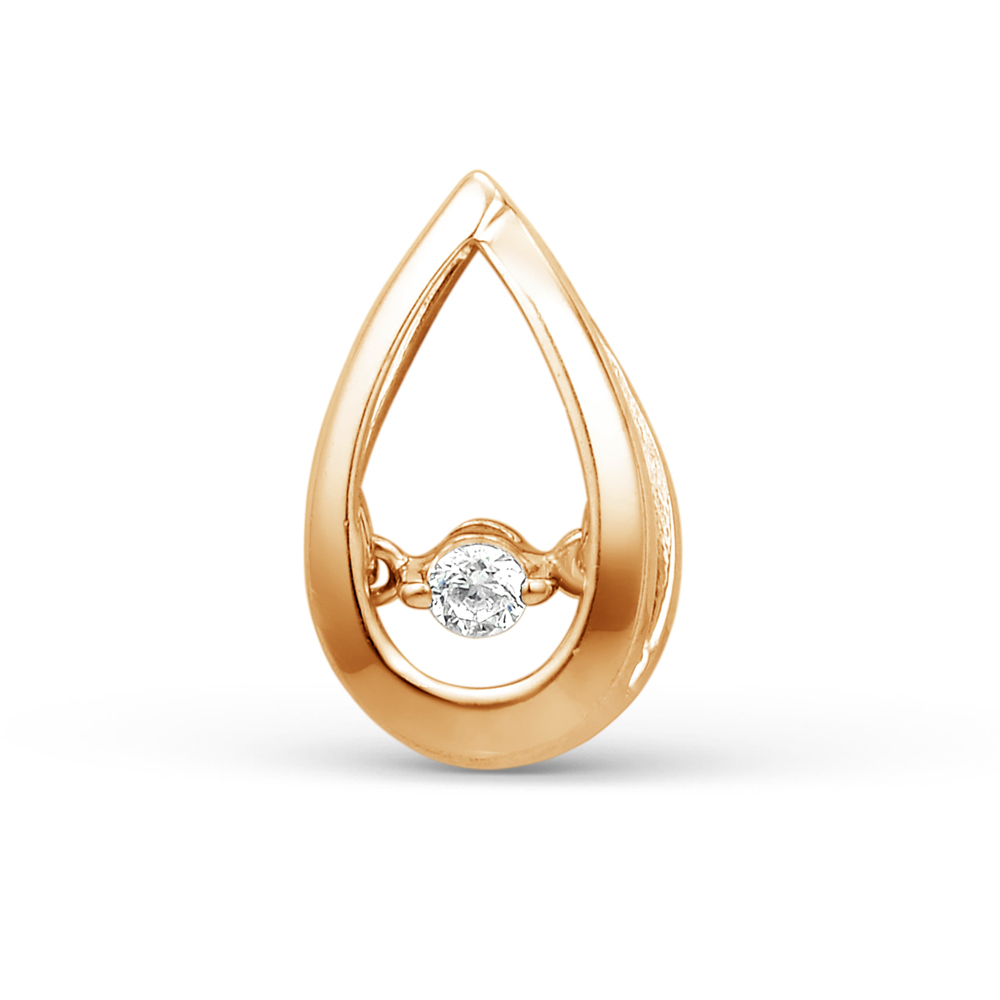 Подвеска ЮФ Династия - Золото 375, Фианит (арт. 000703-5102)