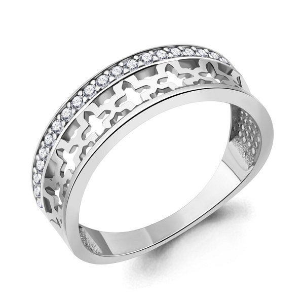 Кольцо Аквамарин - Серебро 925, Фианит (арт. 67867А.5)