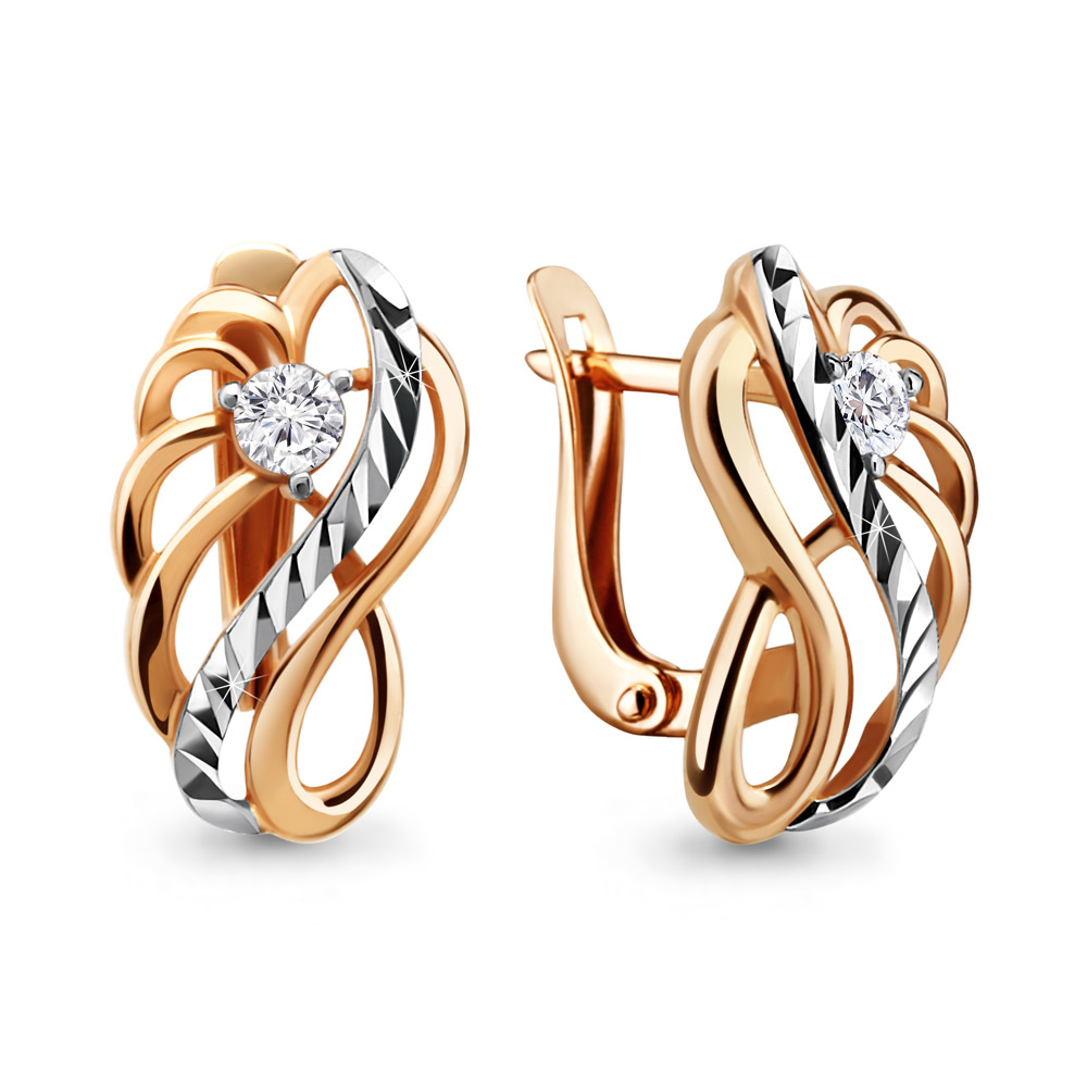 Серьги Аквамарин - Серебро 925, Фианит (арт. 46514А.6)