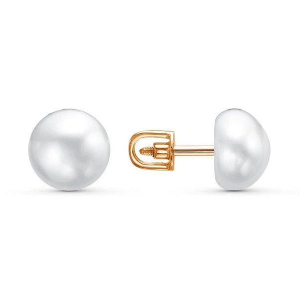 Серьги Красная пресня - Серебро 925, Жемчуг культивированный (арт. 33314201)