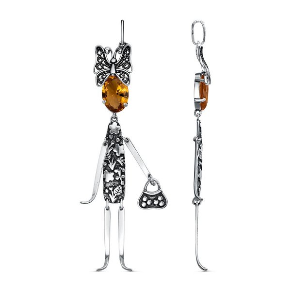 Подвеска Красная пресня - Серебро 925, Синтетический султанит (арт. 53816676-22)