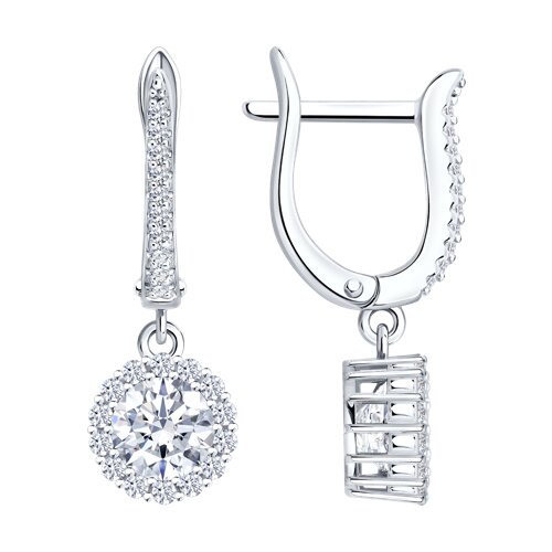 Серьги SOKOLOV - Серебро 925, Фианит (арт. 94026340-91)