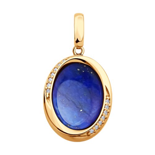 Подвеска SOKOLOV - Серебро 925, Ляпис, Фианит (арт. 83030344)