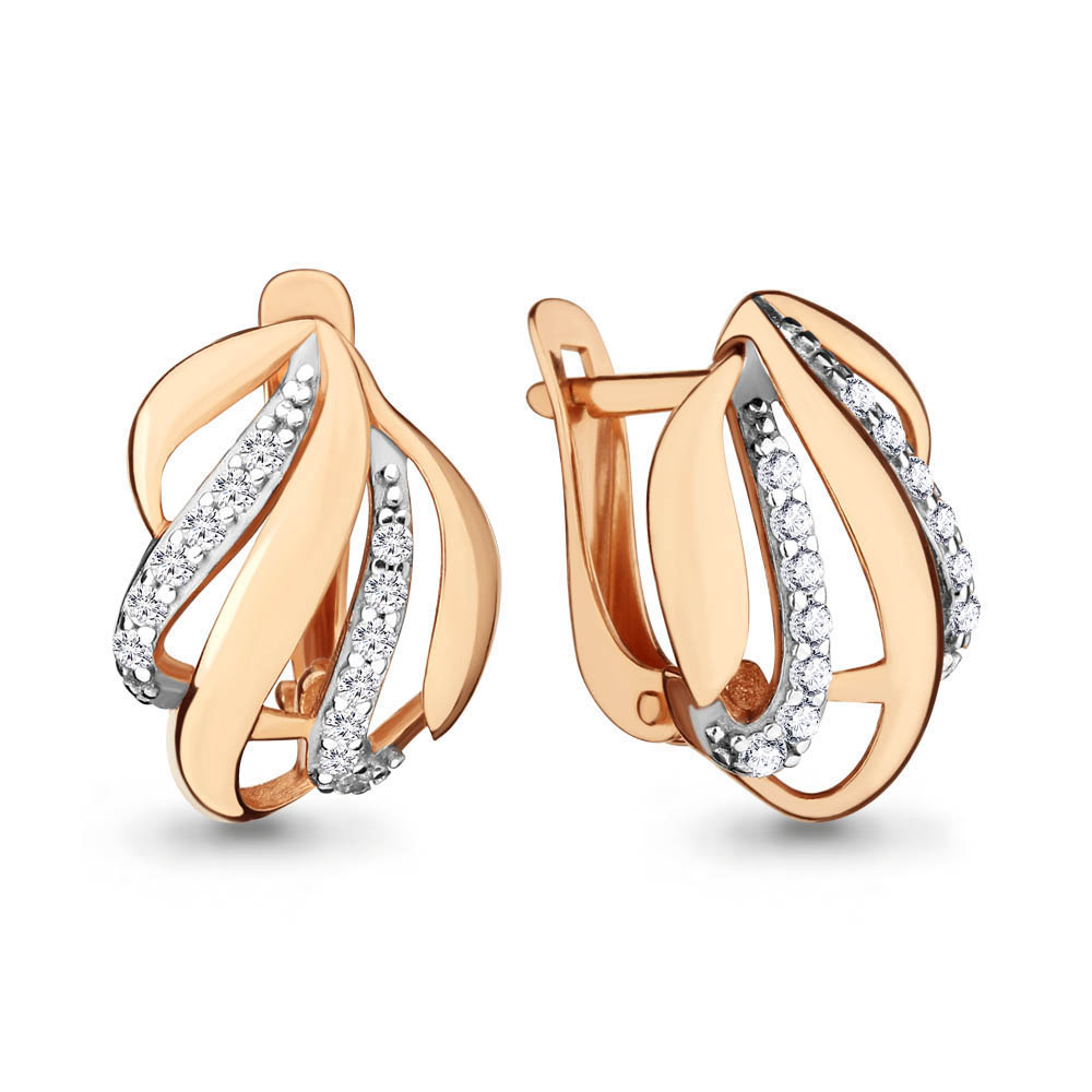 Серьги Аквамарин - Серебро 925, Фианит (арт. 42139А.6)