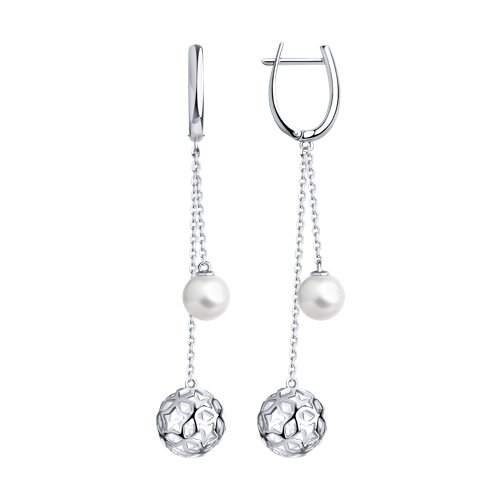 Серьги SOKOLOV - Серебро 925, Жемчуг имитация (арт. 94025825)